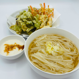 稲庭うどんレシピ！『天ぷらとトロロのお好み温うどん』