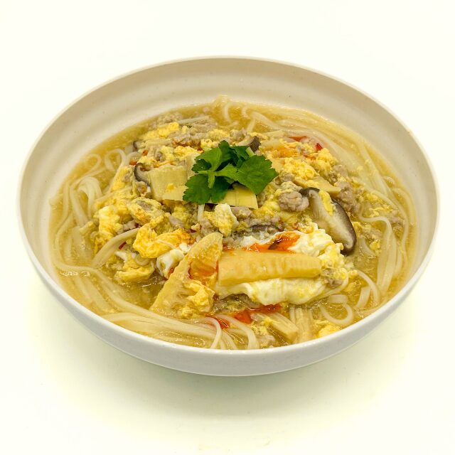 稲庭うどんレシピ！『ピリ辛酸辣湯うどん』