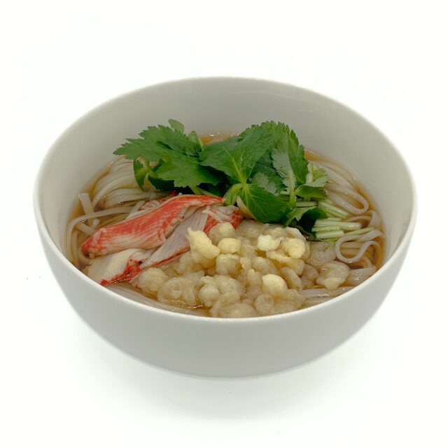 稲庭うどんレシピ！『三つ葉香るたぬきうどん』